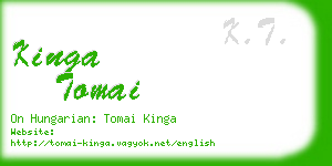 kinga tomai business card